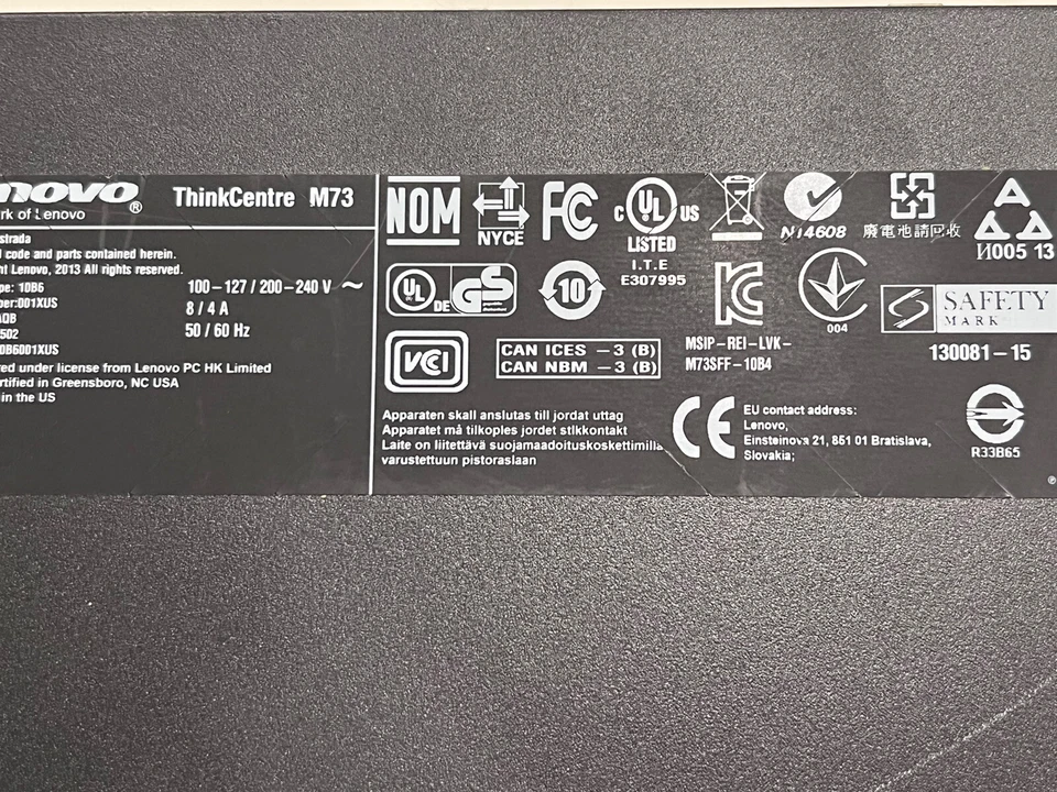 Lenovo ThinkCentre M73 Desktop/i3-4130/3.4GHz/8GB/500GB-HDD/Win 10 H - Image 4 of 4
