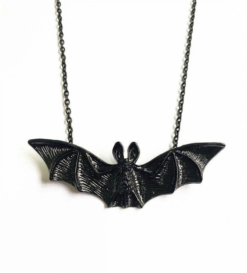 Black sale bat necklace