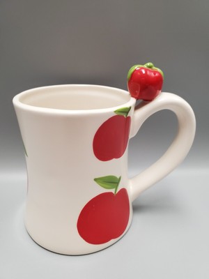 Kate Williams Global Design Coffee Tea Mug Cup Apples 3D Figural 10 oz
