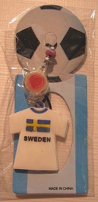 Sweden Fussball Trikot Handyanhänger NEU (A60v)