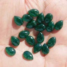  WHOLESALE NATURAL GREEN AVENTURINE CABOCHON PEAR SHAPE LOOSE GEMSTONE