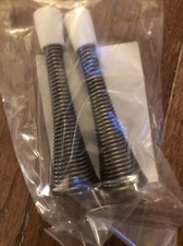 Hardware Essentials 3 in. Antique Brass Broad Base Spring Door Stop 2 Pack 