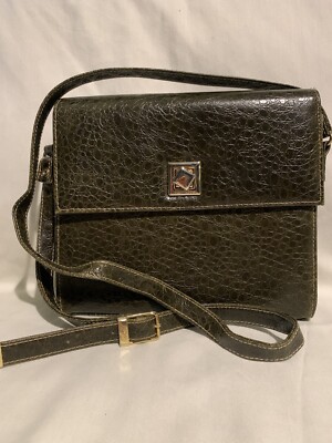 Vintage Capezio Leather Hand Bag Brown Crossbody Purse Small