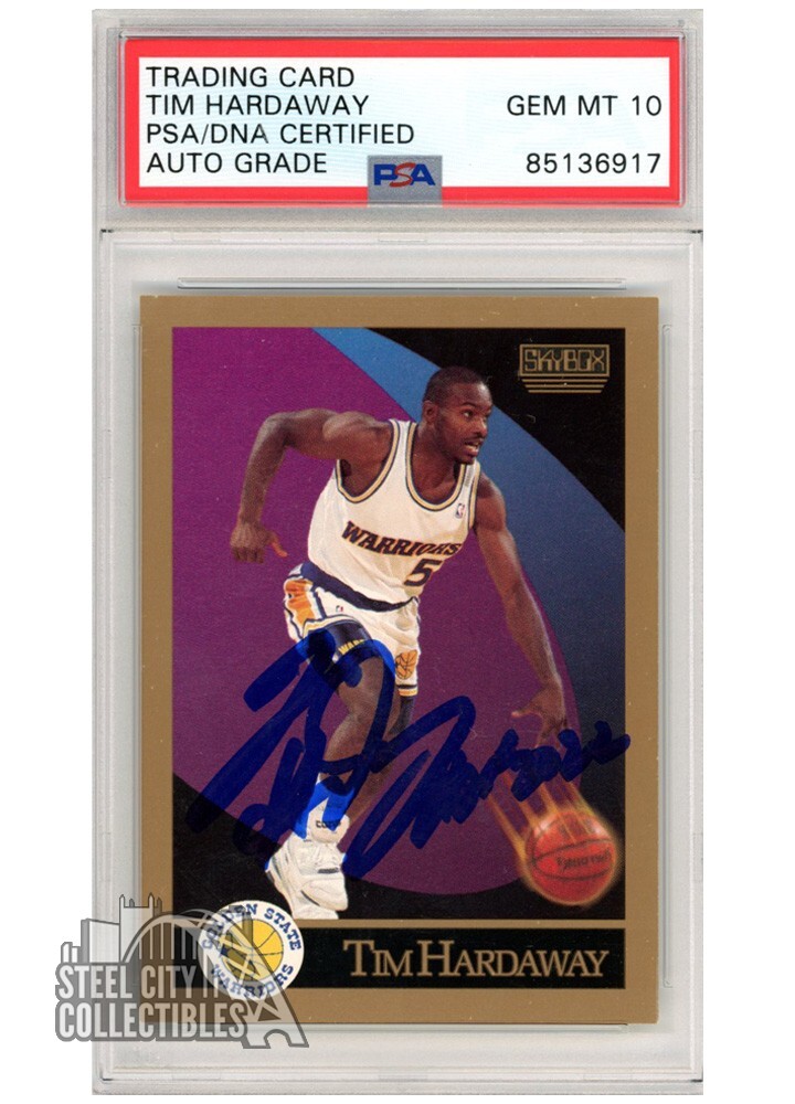Tim Hardaway HOF 2022 1990 Skybox Autograph Rookie Card #95 PSA