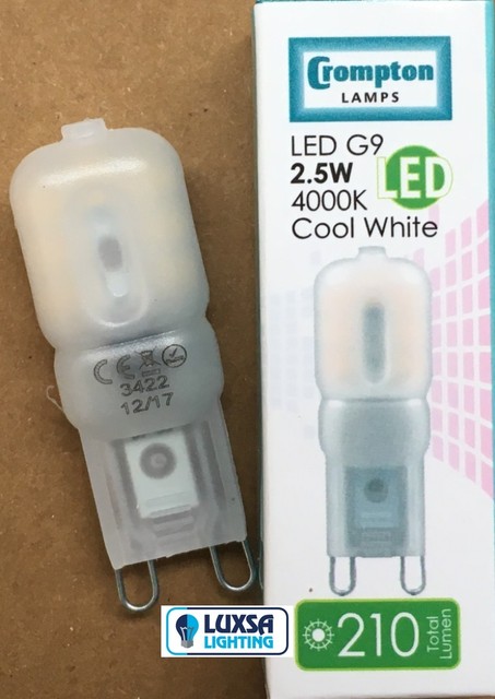 Crompton LED G9 Lampe – 2,5 W Kaltweiß, Energieeffizient & Langlebig Für Decken- & Schrankbeleuchtung