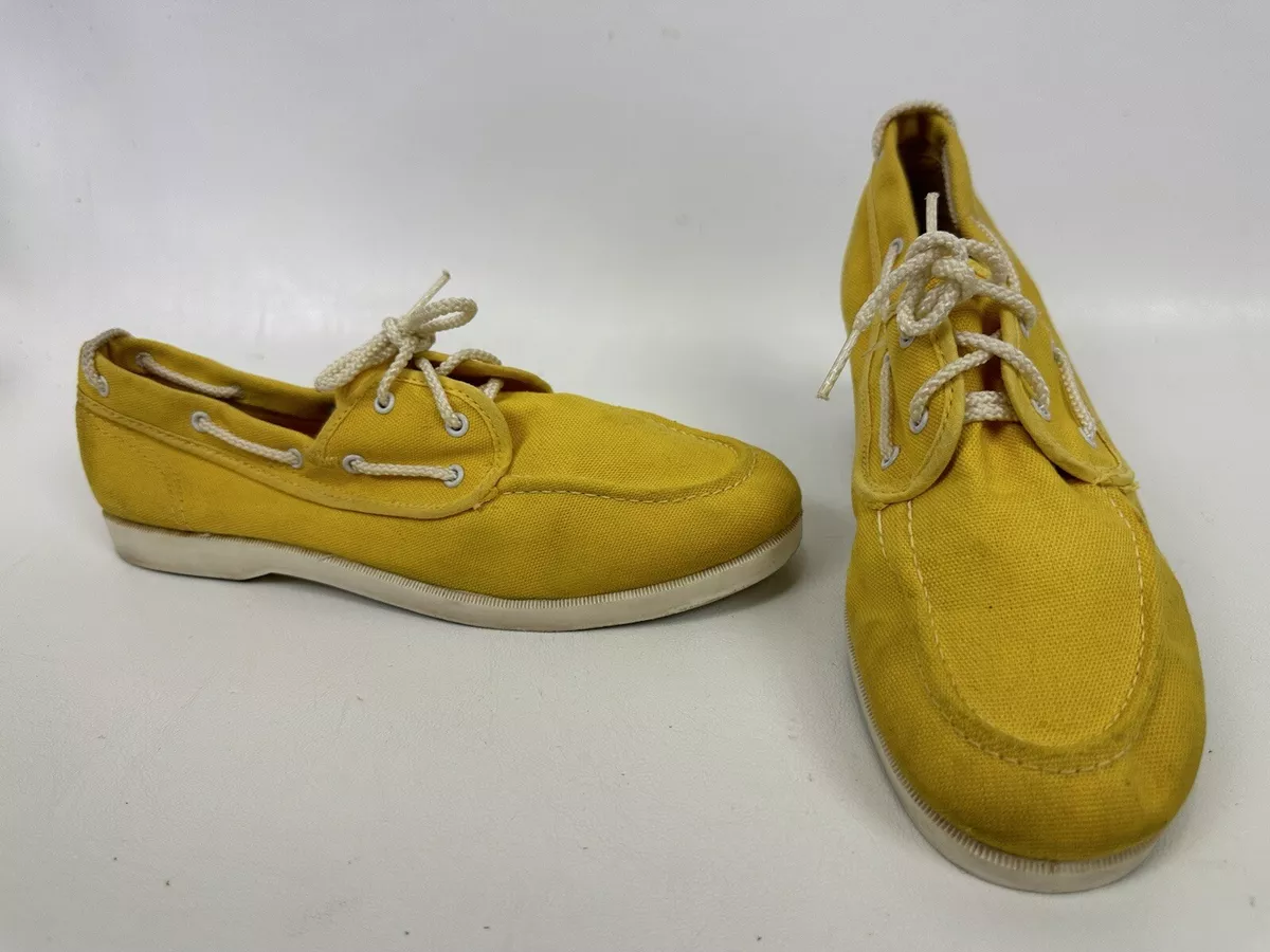 Bata North Star Shoes Vintage Women s Size 8 M Yellow Boat Shoes