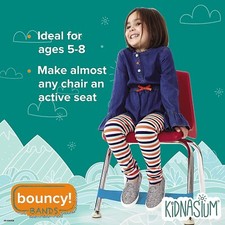 Kidnasium Chair Bands, Kids w Fidgety Feet, 2 Pack Fidget Bands for Classroom
