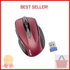 TECKNET Wireless Mouse, 2.4G Ergonomic Optical Mouse, Computer Mouse for Laptop,