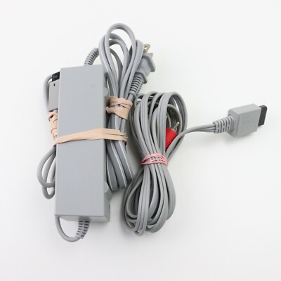 Nintendo Wii RCA ( Cable & AC Adapter Power Cord Only ) Brick Replacement