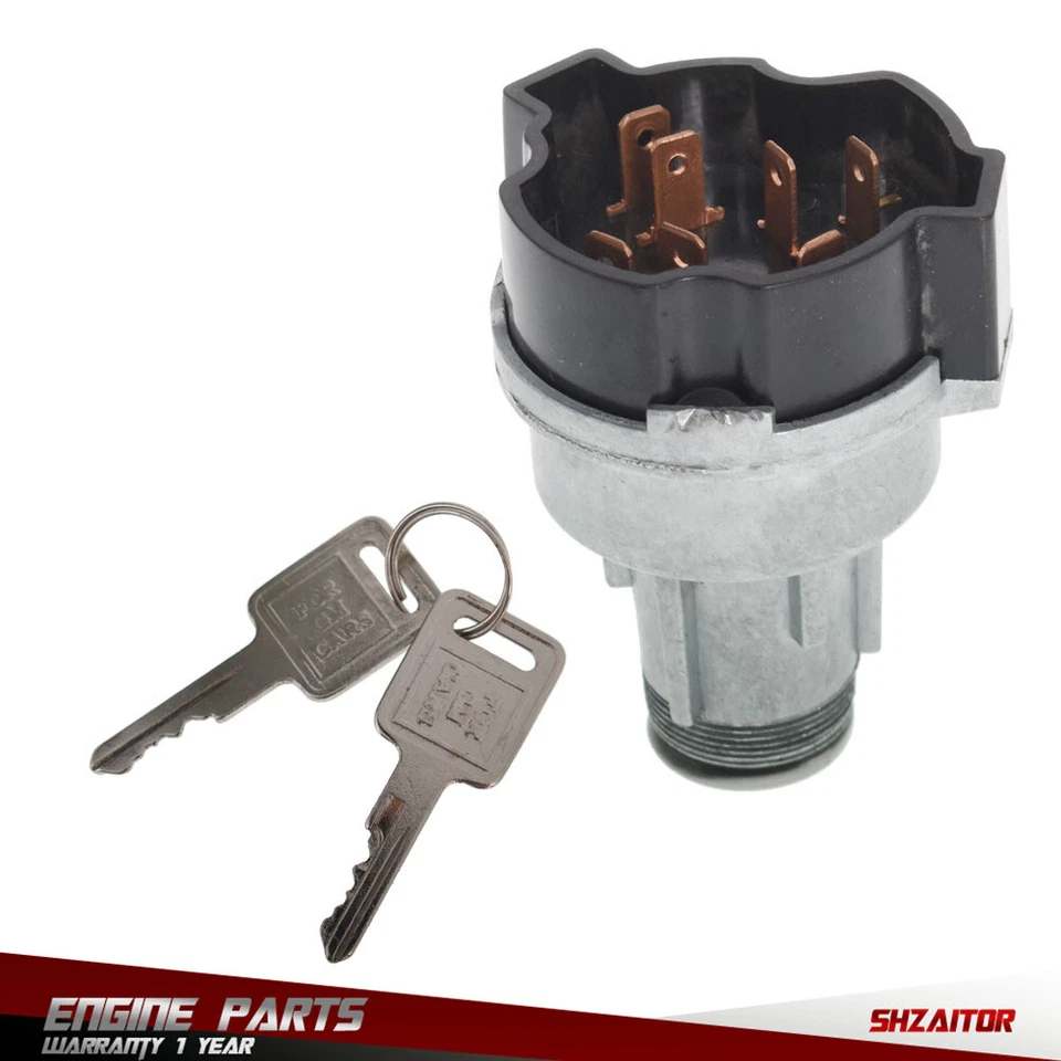 Interruptor de arranque del cilindro de bloqueo de encendido con llaves para Chevrolet P30 GMC C6000 B6000 Foto 2 de 4