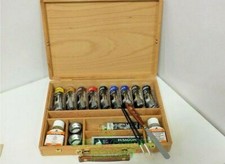 CASSETTA IN LEGNO COLORI OLIO CLASSICO MAIMERI VALIGETTA PER PITTURA  10X60 ML.