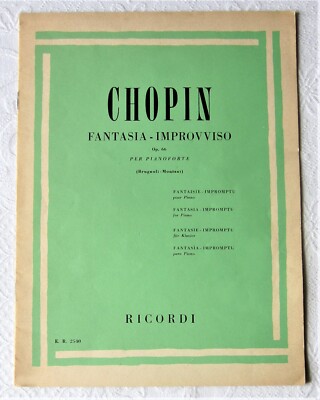 CHOPIN - FANTASIE-PLÖTZLICH Op. 66 FÜR KLAVIER (Brugnoli-Montani) - 1977 ERINNERUNGEN