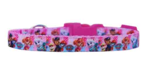 Pink " Dogs Paws on patrol " chihuahua dog puppy collar & or lead set - Zdjęcie 1 z 1