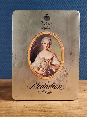 Vintage Suchard Medaillon Pralinendose mit Portrait Stil 18. Jh. - Vintage