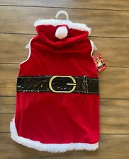 Santa Dog Hoodie - XL - Velour & Faux Fur - Belt & Fur - SimplyDog - NWT