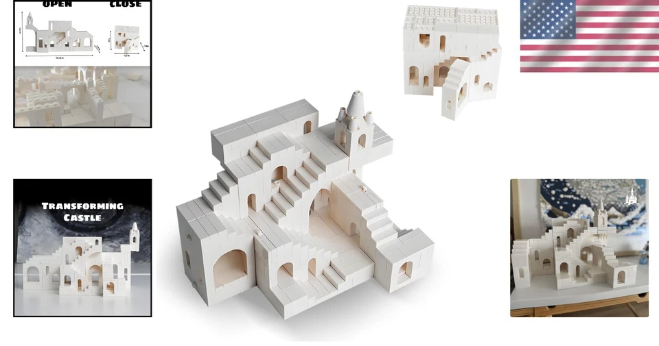 Architectural 700PCS Building Blocks Set - Transformable Castle for Ages 8+ - Image 2 of 4