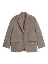 Arket Brushed Wool Blend Blazer, Size 38