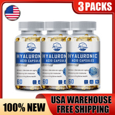 3 Pack Hyaluronic Acid With Collagen  Vitamin C  Joint and Skin Health Support