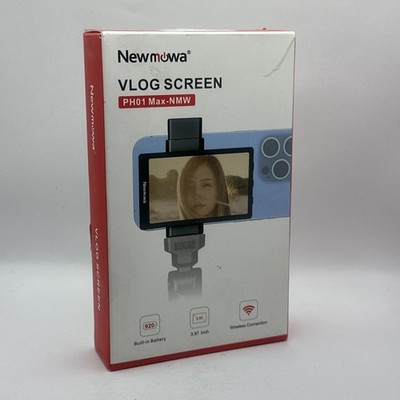 Newmowa Phone Vlog Selfie Monitor Screen, Magnetic Phone Holder Clip Mount Open
