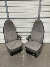 1997-2025 Chevy Expressgmc Savana Van Pair Lh Rh Gray Cloth Bucket Seats