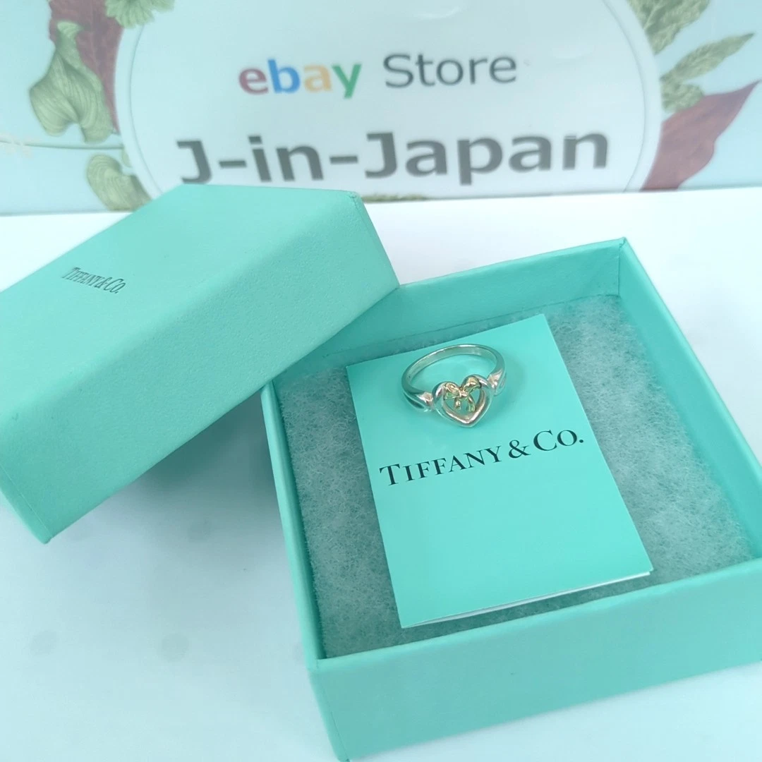 Tiffany & Co. Ribbon Combination Ring G 750 x Silver 925 US Size 5.75 U