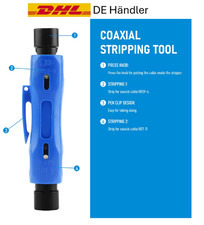 Kabel Abisolierer RG6 / RG7 / RG11 / RG59 &ndash; 2-in-1 Stripping Tool blau