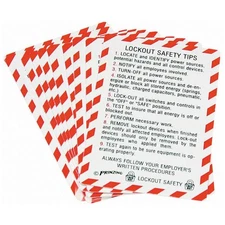 BRADY LOSC13 BI Lock out tag out Wallet Cards,PK10 3WPU4