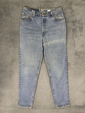Vintage Levis Jeans Womens 10L Blue Light Wash 550 Relaxed Tapered Made In USA