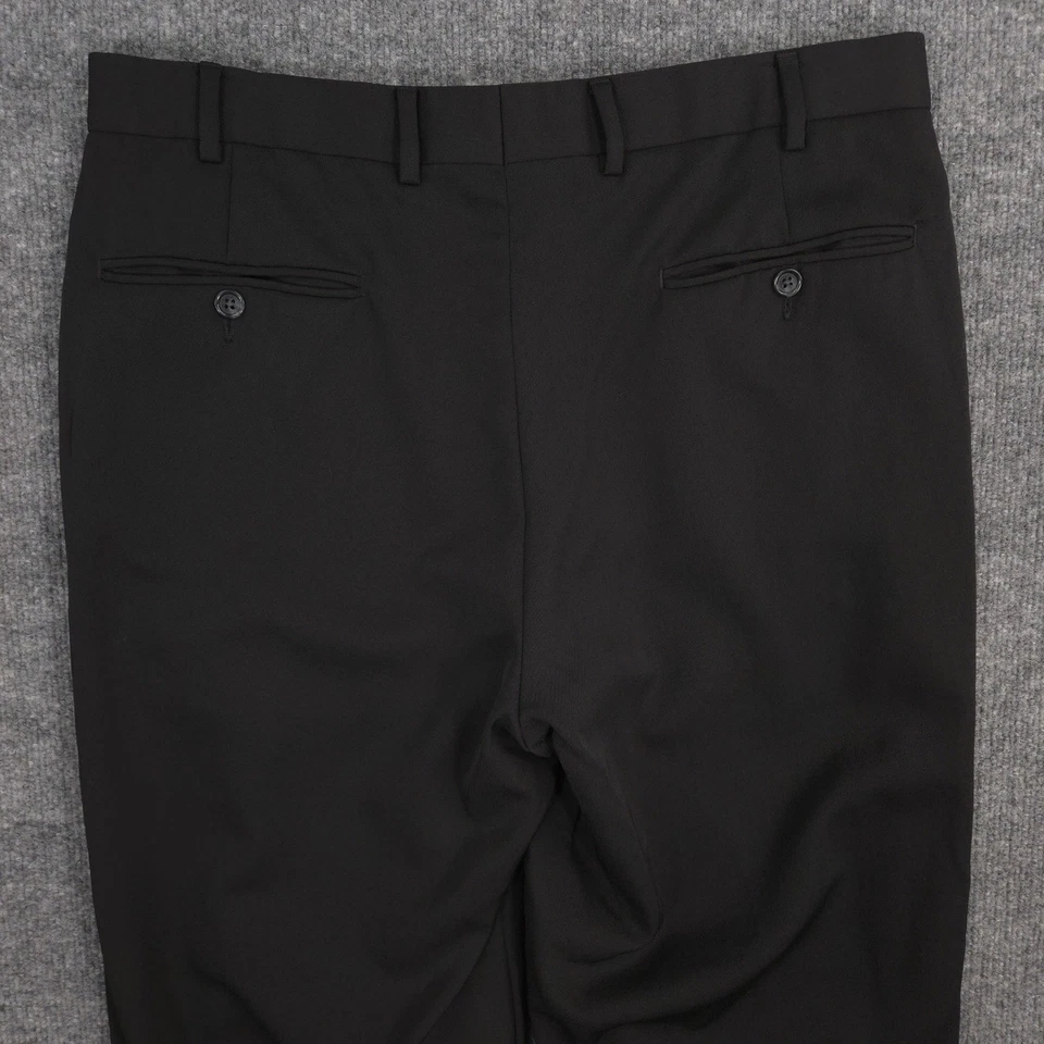 Pantalones de vestir de lana Brooks Brothers para hombre 34X30 negros chinos rectos negocios formales Foto 4 de 4