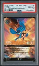 2024 DISNEY LORCANA EN P1-PROMO 30 STITCH - ROCK STAR PSA 10