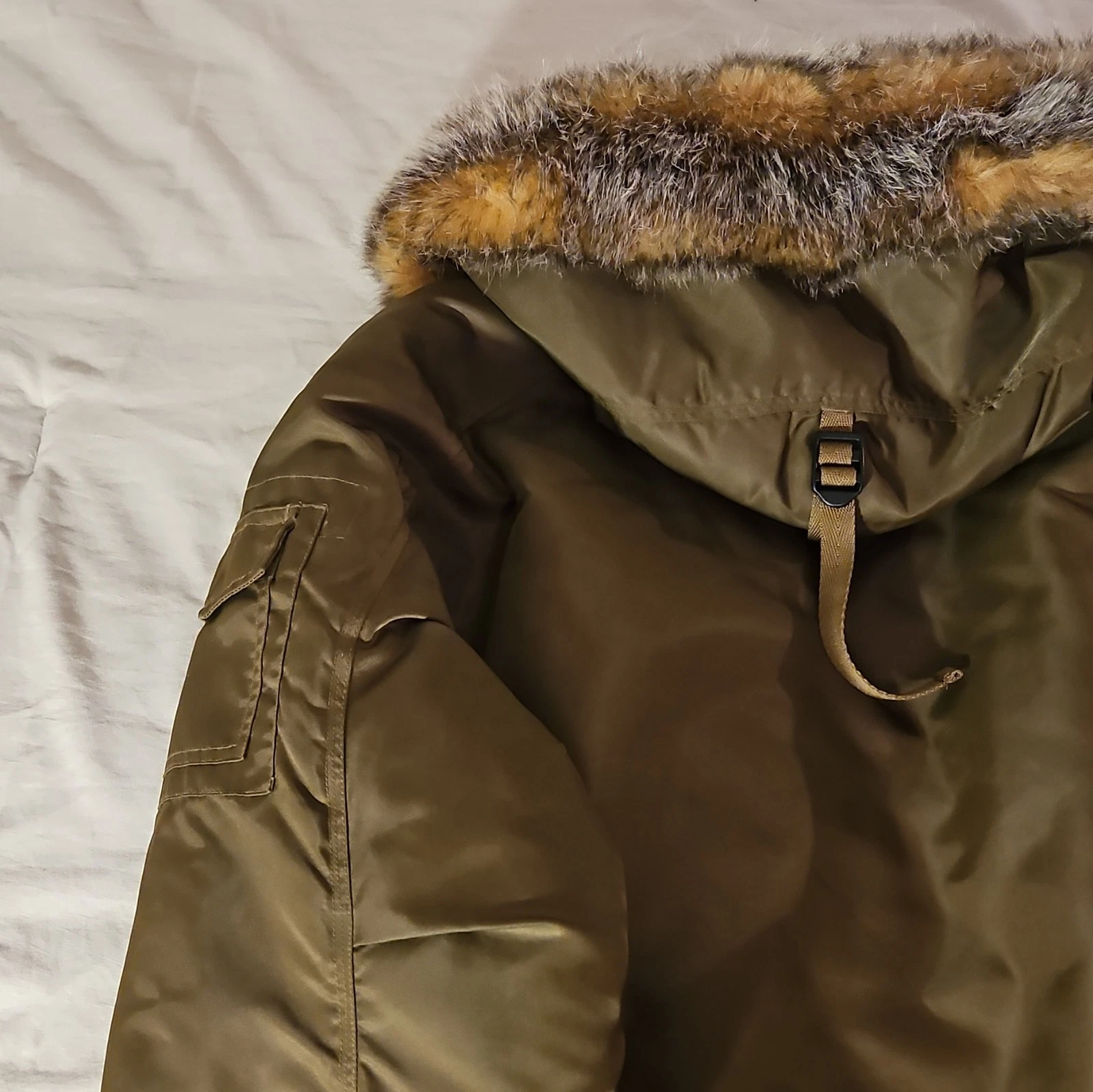 Vintage Y2k GAP Hooded Parka Snorkel Men's L Army Green image 11