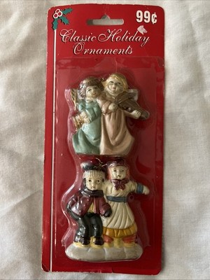 Vintage Kmart Classics Christmas Holiday Ornaments Angels, Kids, New In Package