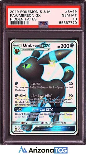 Pokemon 2019 Shiny Umbreon GX SV69/SV94 Shiny Vault Hidden Fates GEM MINT PSA 10