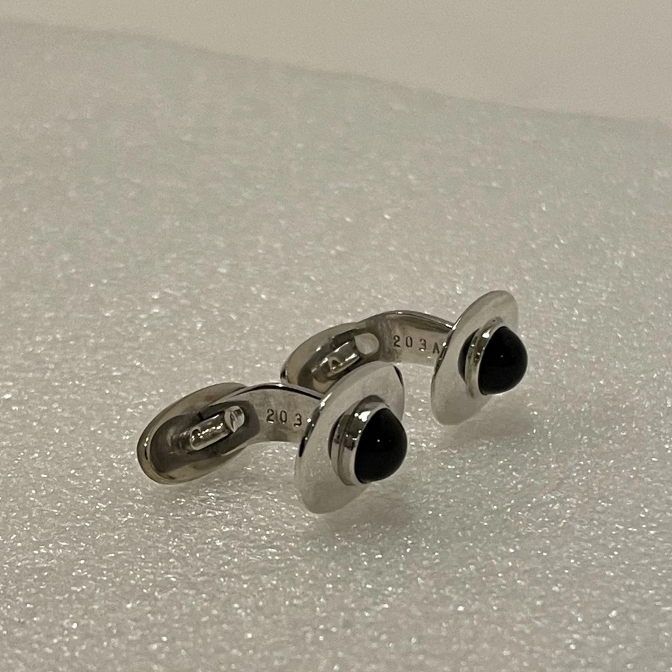 Rari gemelli in argento sterling Georg Jensen #203A Andreas Mikkelsen Danimarca - Immagine 2 di 4