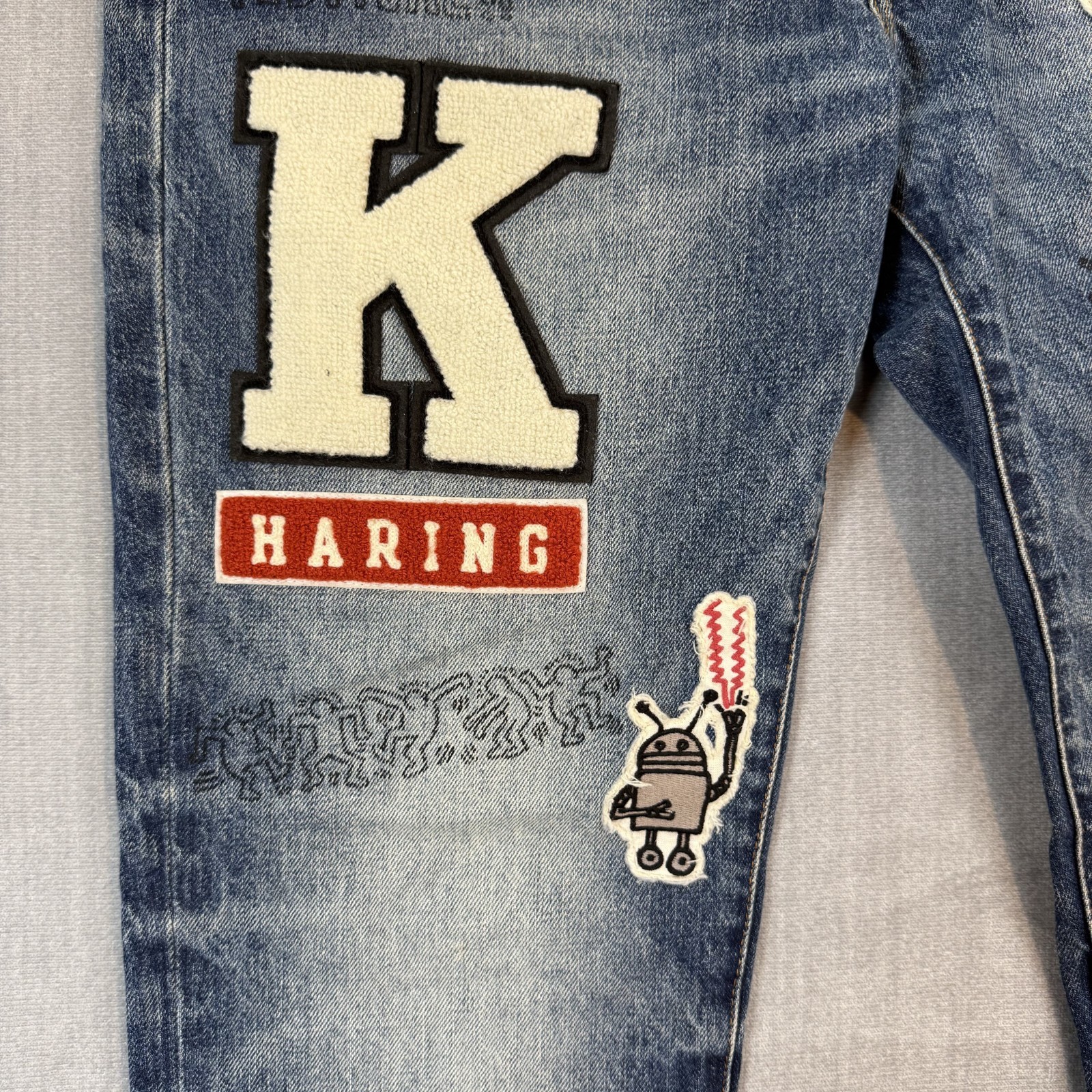 American Eagle Keith Haring Patchwork Distressed … - image 5