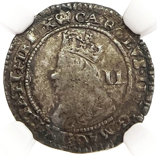 1660 -1685 SILVER GREAT BRITAIN 2 PENCE KING CHARLES II MAUNDY COIN NGC AU 53