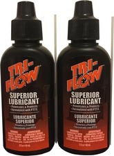 Tri-Flow Superior Lubricant 2 oz Drip Bottle with 4-Inch Straw. 2 Pack