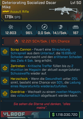 (PC,Xbox,PS) Borderlands 4 - Modded Oscar Mike 12 Perks