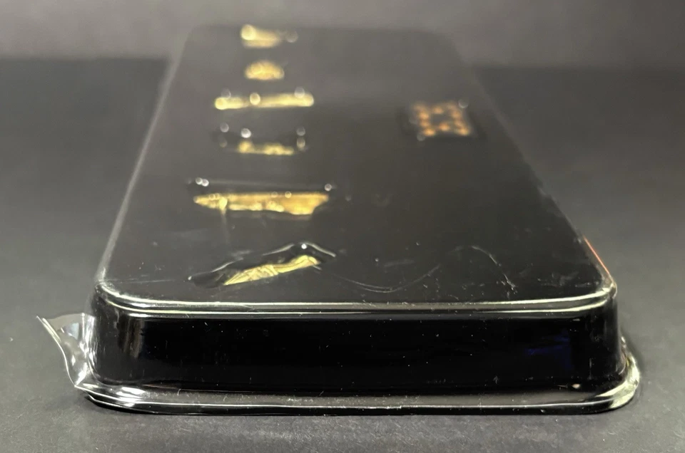 2013 Monopoly Empire Replacement 6 Gold Tokens & 2 Black Dice Parts In Holder - Image 2 of 4