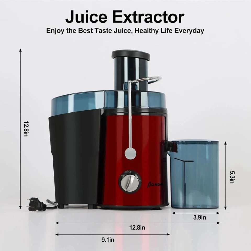 Extractor De Jugos Para Frutas Y Vegetales Acero Inoxidable Exprimidor De Jugo Foto 3 de 4