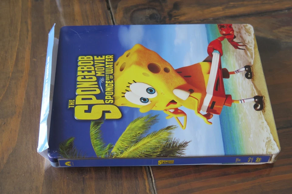 SPONGEBOB SQUAREPANTS OUT OF WATER THE MOVIE BLU-RAY DVD IN STEELBOOK RARE - Image 2 of 4