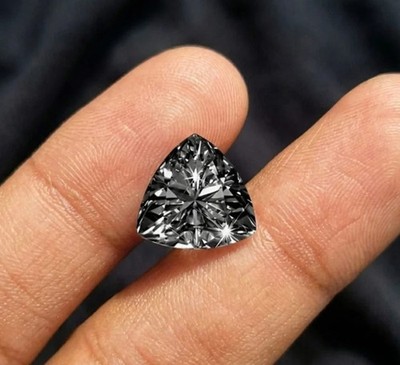 2 CT Fancy Black Color Trilian Cut VVS1 Diamond Premium Quality gemstone 8x8 MM