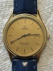Vintage Omega Gold Seamaster Quartz Date Watch-Used-new Battery-Fully Functional