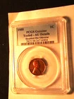 1955/55 RARE LINCOLN CENT ERROR ...PCGS AU DETAILS...COIN ERROR