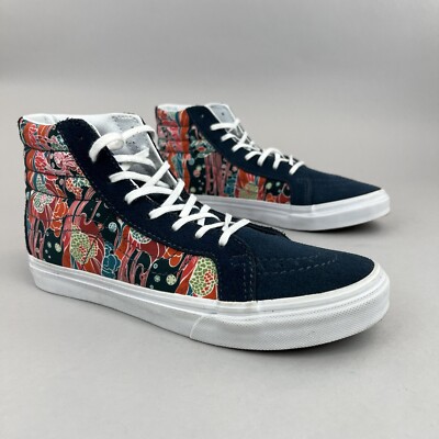 Vans SK8 Hi Slim Liberty Sea Wildleder Textil Kombi Spitze Skateboard Trainer 38 UK5