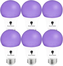 6 Pack LED Black Light Bulb, 9W A19 E26 Blacklight Bulb Level 385-400Nm, Body Pa
