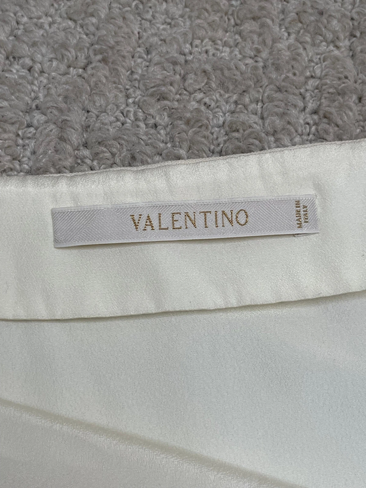 Gonna dritta vintage Valentino misto lana avorio donna 8 lusso