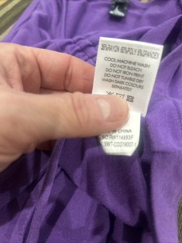 RYDERWEAR X LAUREN SIMPSON PURPLE DRAWSTING TOP SZ L (ACC96 - Picture 6 of 9