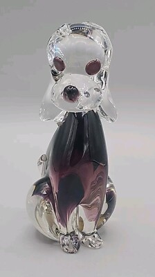 7'' Granna Full Lead Crystal Handmade Dog Sculpture Figurine Made In Sweden EUC 