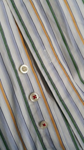 R&G Robert Graham 100% Cotton Striped Button Long Sleeve Shirt Mens Large VTG🔥 - Picture 11 of 11